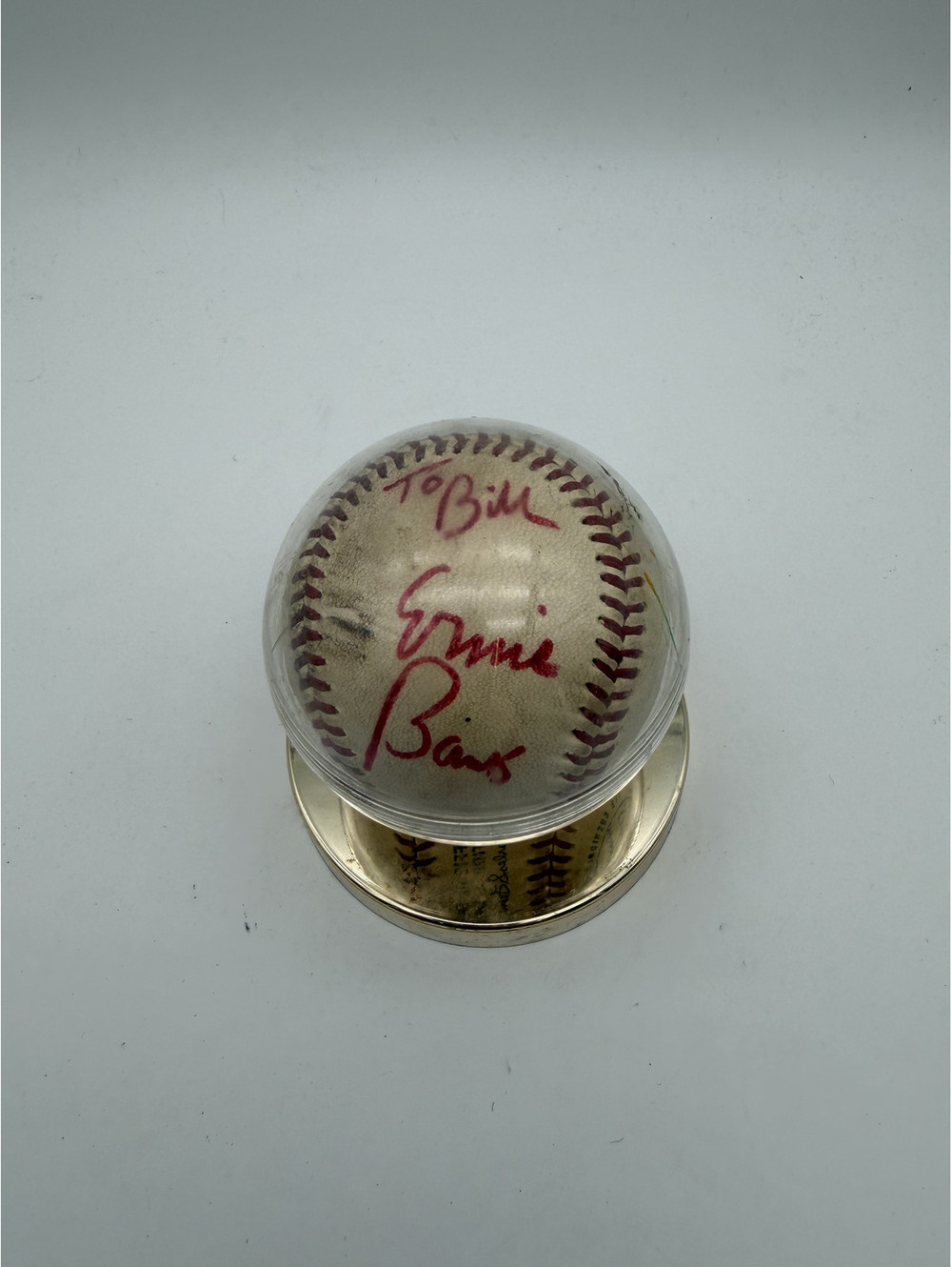 Autographed Rawlings Baseball with Display Case